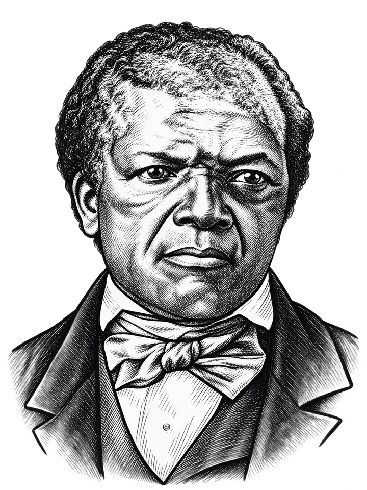 Illustrated portrait representing John Berry Meachum